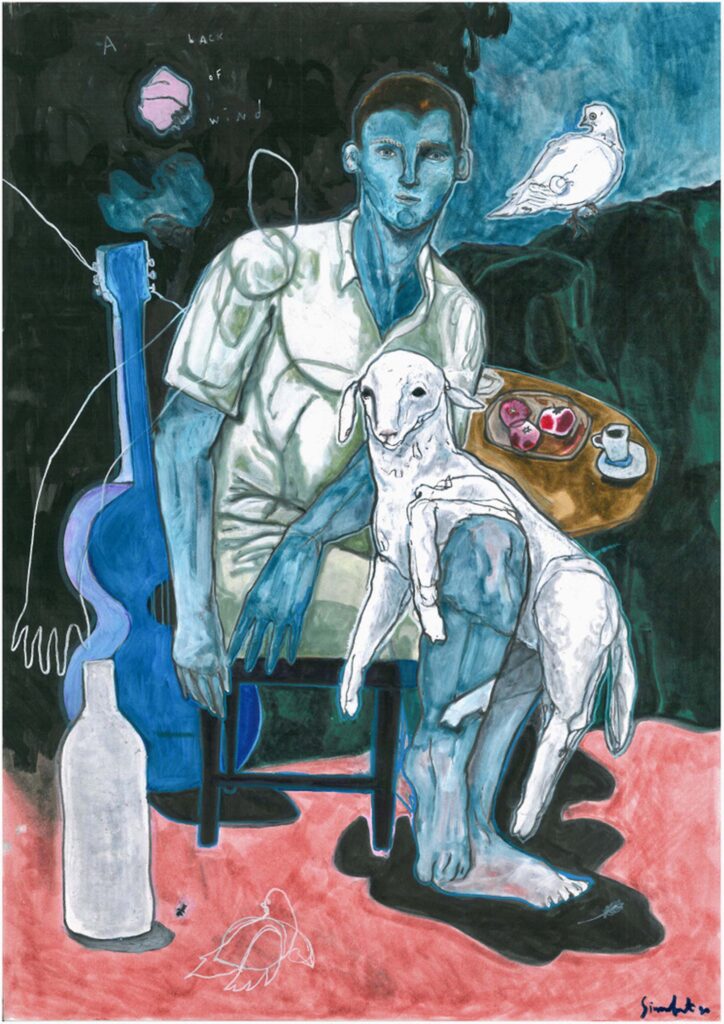 œuvre de l'artiste contemporain Simon Buret, peinture