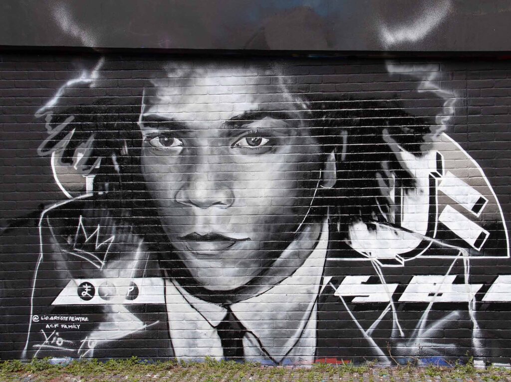 street art representing Basquiat